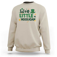 Funny St Patrick's Day Wee Little Hooligan Sweatshirt Shamrock