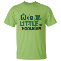 Funny St Patrick's Day Wee Little Hooligan T Shirt Shamrock