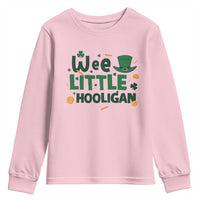 Funny St Patrick's Day Wee Little Hooligan Youth Sweatshirt Shamrock