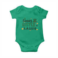Funny St Patrick's Day Sassy Little Lassie Baby Onesie Shamrock