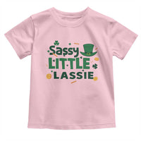 Funny St Patrick's Day Sassy Little Lassie Toddler T Shirt Shamrock