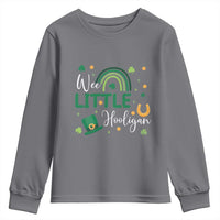 Funny Wee Little Hooligan Youth Sweatshirt St Patrick's Day Shamrock Rainbow