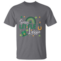 Funny Sassy Little Lassie T Shirt St Patrick's Day Shamrock Rainbow