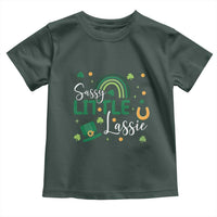 Funny Sassy Little Lassie Toddler T Shirt St Patrick's Day Shamrock Rainbow