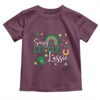 Funny Sassy Little Lassie Toddler T Shirt St Patrick's Day Shamrock Rainbow