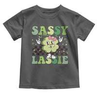 Funny St Patrick's Day Sassy Little Lassie Toddler T Shirt Retro Groovy Clover