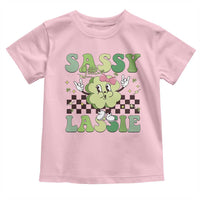 Funny St Patrick's Day Sassy Little Lassie Toddler T Shirt Retro Groovy Clover