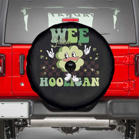 Funny St Patrick's Day Wee Little Hooligan Spare Tire Cover Retro Groovy Clover