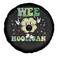 Funny St Patrick's Day Wee Little Hooligan Spare Tire Cover Retro Groovy Clover