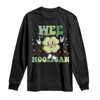 Funny St Patrick's Day Wee Little Hooligan Long Sleeve Shirt Retro Groovy Clover