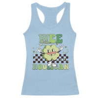 Funny St Patrick's Day Wee Little Hooligan Racerback Tank Top Retro Groovy Clover