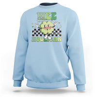 Funny St Patrick's Day Wee Little Hooligan Sweatshirt Retro Groovy Clover