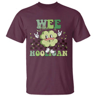 Funny St Patrick's Day Wee Little Hooligan T Shirt Retro Groovy Clover