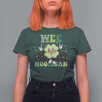 Funny St Patrick's Day Wee Little Hooligan T Shirt For Women Retro Groovy Clover