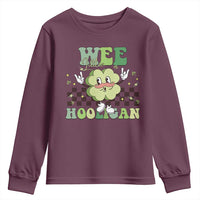 Funny St Patrick's Day Wee Little Hooligan Youth Sweatshirt Retro Groovy Clover