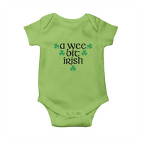 Funny Irish Heritage Baby Onesie A Wee Bit Irish St Patrick's Day Shamrock