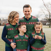 Funny Irish Heritage V-Neck Knit Sweater Vest A Wee Bit Irish St Patrick's Day Shamrock - Wonder Print Shop