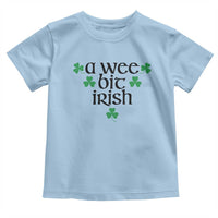 Funny Irish Heritage Toddler T Shirt A Wee Bit Irish St Patrick's Day Shamrock