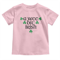 Funny Irish Heritage Toddler T Shirt A Wee Bit Irish St Patrick's Day Shamrock