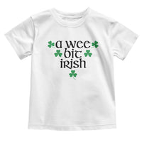 Funny Irish Heritage Toddler T Shirt A Wee Bit Irish St Patrick's Day Shamrock