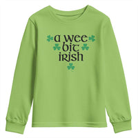 Funny Irish Heritage Youth Sweatshirt A Wee Bit Irish St Patrick's Day Shamrock