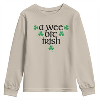 Funny Irish Heritage Youth Sweatshirt A Wee Bit Irish St Patrick's Day Shamrock