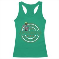 Funny Irish Prone To Shenanigans And Malarkey St Patrick's Day Racerback Tank Top Skeleton Beer Drinking