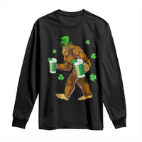 Funny Bigfoot St Patrick's Day Irish Beer Drinking Long Sleeve Shirt