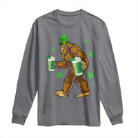 Funny Bigfoot St Patrick's Day Irish Beer Drinking Long Sleeve Shirt