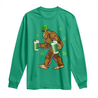 Funny Bigfoot St Patrick's Day Irish Beer Drinking Long Sleeve Shirt