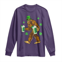 Funny Bigfoot St Patrick's Day Irish Beer Drinking Long Sleeve Shirt