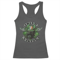 Funny Irish Viking Racerback Tank Top Vintage Shamrock Celtic Viking Skull