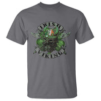Funny Irish Viking T Shirt Vintage Shamrock Celtic Viking Skull