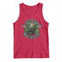 Funny Irish Viking Tank Top Vintage Shamrock Celtic Viking Skull