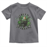Funny Irish Viking Toddler T Shirt Vintage Shamrock Celtic Viking Skull