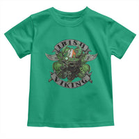 Funny Irish Viking Toddler T Shirt Vintage Shamrock Celtic Viking Skull