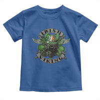 Funny Irish Viking Toddler T Shirt Vintage Shamrock Celtic Viking Skull