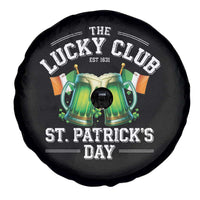 Funny St Patrick's Day Irish Beer Drinking Spare Tire Cover The Lucky Beer Club Ireland Flag