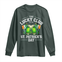 Funny St Patrick's Day Irish Beer Drinking Long Sleeve Shirt The Lucky Beer Club Ireland Flag