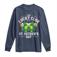 Funny St Patrick's Day Irish Beer Drinking Long Sleeve Shirt The Lucky Beer Club Ireland Flag