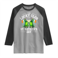 Funny St Patrick's Day Irish Beer Drinking Raglan Shirt The Lucky Beer Club Ireland Flag