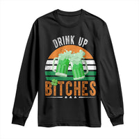 Funny St Patrick's Day Irish Beer Drinking Long Sleeve Shirt Drink Up Bitches Beer Mug