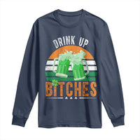 Funny St Patrick's Day Irish Beer Drinking Long Sleeve Shirt Drink Up Bitches Beer Mug