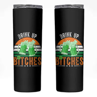 Funny St Patrick's Day Irish Beer Drinking Skinny Tumbler Drink Up Bitches Beer Mug - Wonder Print Shop