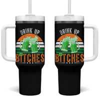 Funny St Patrick's Day Irish Beer Drinking Tumbler With Handle Drink Up Bitches Beer Mug - Wonder Print Shop