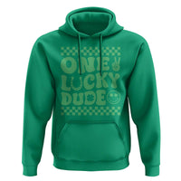 Funny One Lucky Dude Hoodie St Patrick's Day Clover Horseshoe