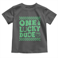 Funny One Lucky Dude Toddler T Shirt St Patrick's Day Clover Horseshoe