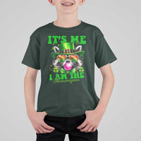 Funny It's Me I Am The Shenanigans T Shirt For Kid St Patrick's Day Racoon Shamrock