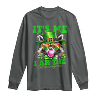 Funny It's Me I Am The Shenanigans Long Sleeve Shirt St Patrick's Day Racoon Shamrock