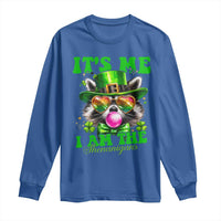 Funny It's Me I Am The Shenanigans Long Sleeve Shirt St Patrick's Day Racoon Shamrock
